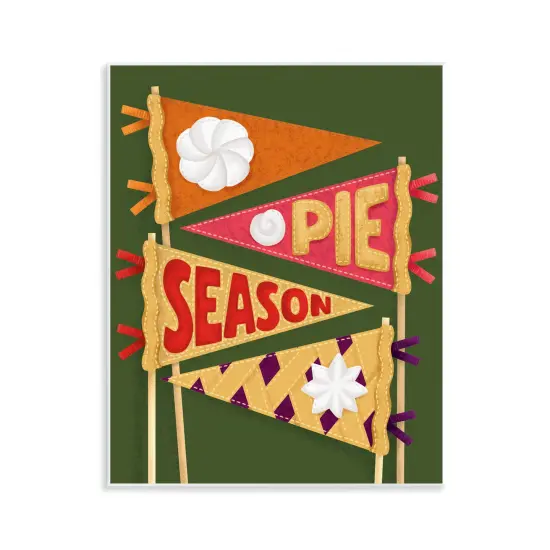 Pie Season Pennants Wall Plaque Art {1}