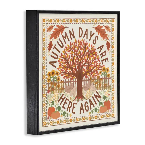 Autumn Days Here Again Framed Giclee Art Black {3}
