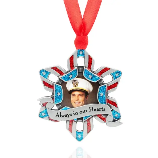 Gloria Duchin Patriotic Military Picture Photo Frame "Always in our Hearts" ornament {1}