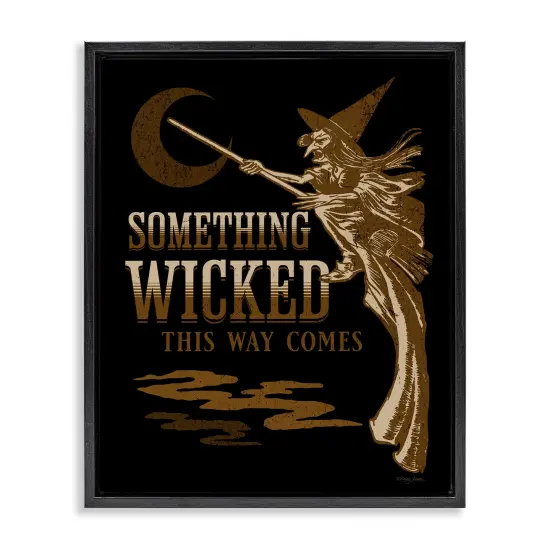 Something Wicked Witch Floating Frame Canvas Art Black {1}