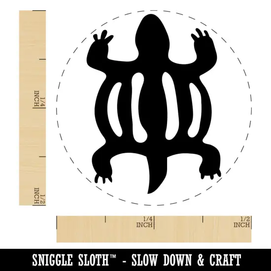 Denkyem Adinkra Crocodile Adaptability Cleverness African Self-Inking Rubber Stamp Sky Blue {1}