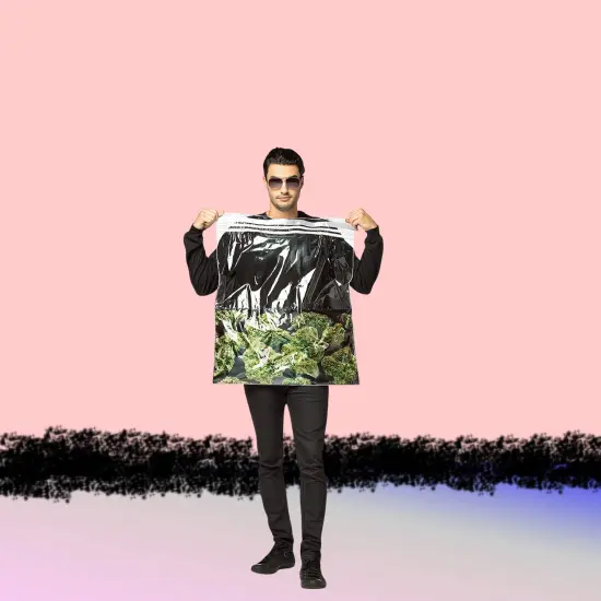 Funny Bag Of Weed Adult Costume Printed Tunic for Halloween Parties {2}