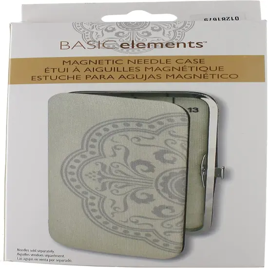 The Beadsmith Two Sided Magnetic Needle Case &ndash; Basic Elements &ndash; 6.25&rdquo; x 3.25&rdquo; x .75&rdquo;, Snap Closure, One Side Printed with Needle Sizes &ndash; Keep Your Needles Organized and in One Place {6}