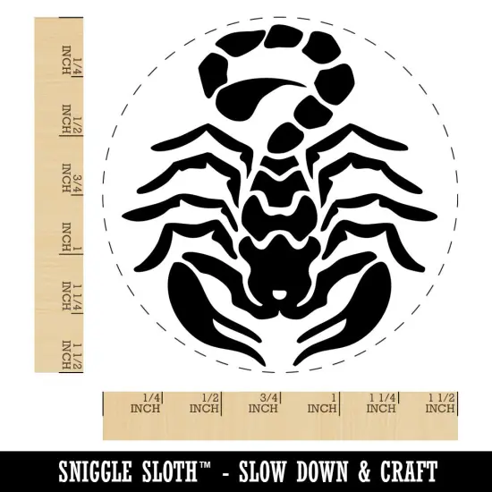 Tribal Scorpion Ready to Strike Self-Inking Rubber Stamp for Crafting Planners Blue {1}