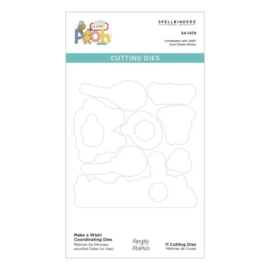 Etched Dies From Say Cheese Classic Pooh Birthday-Make A Wish! {1}