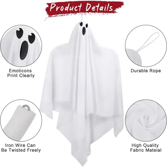 4 Pack 28" Halloween Hanging Ghosts Decorations {3}