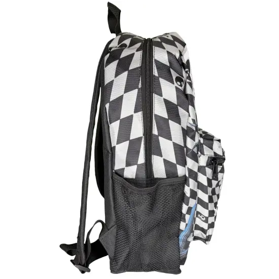 Black & White Nightmare Before Christmas Checkered 16" School Backpack for Kids {4}