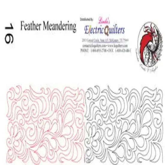 016 Feather Meandering Quilting Pantograph by Linda V. Taylor {1}