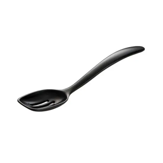 Hutzler 7.5-Inch Melamine Mini Slotted Spoon Black {1}