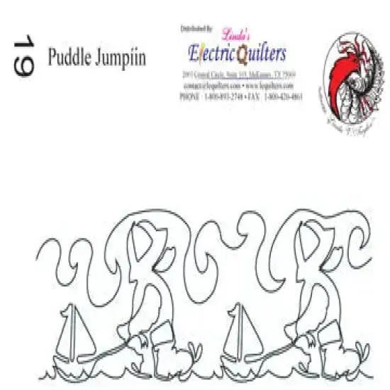019 Puddle Jumpin' Pantograph by Linda V. Taylor {1}