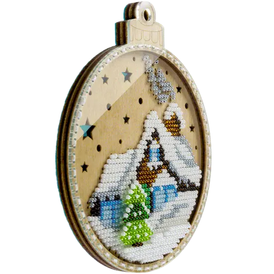 Bead embroidery kit on wood FLK-366 {3}