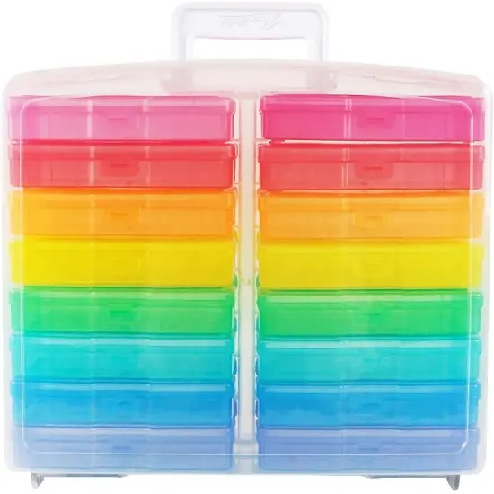 Plastic Storage Container Box with 16 Inner Cases (Multi-colored) {2}