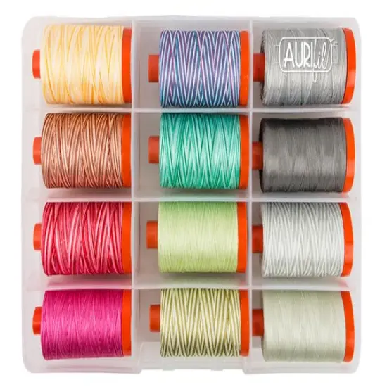 Aurifil Tula Pink Premium Collection Thread Set by Tula Pink | (12 50wt Cotton Large Spools.) {3}