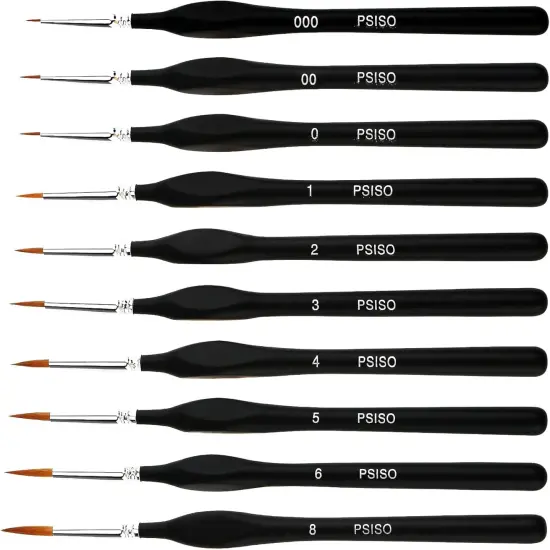 10 PCS Miniature Paint Brushes Kit, Fine Detail Painting Brush {1}
