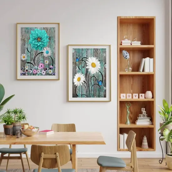 4 Pack FlowersDIY 5D Diamond Painting Kits {2}