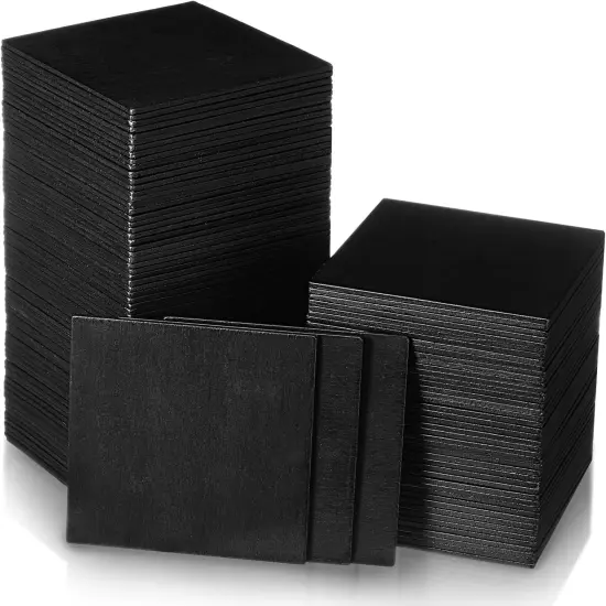 120 Pieces Unfinished Wood Squares 4" x 4" Blank Wood Pieces Natural Wooden Cutout {1}