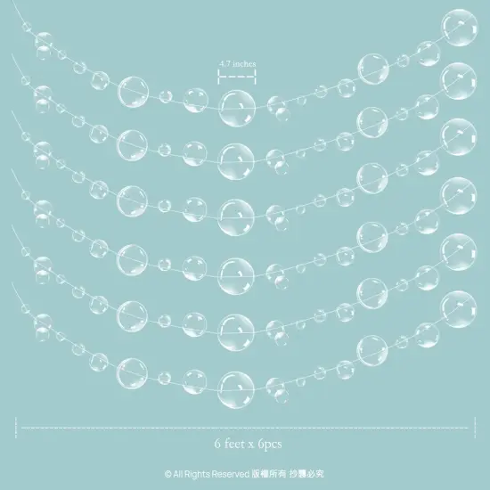 Under The Sea Party Decorations White Bubble Garlands {2}