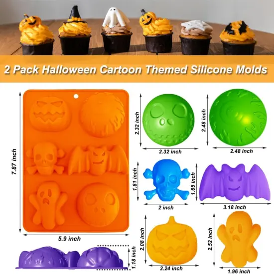 2 Pack Halloween Silicone Molds {3}