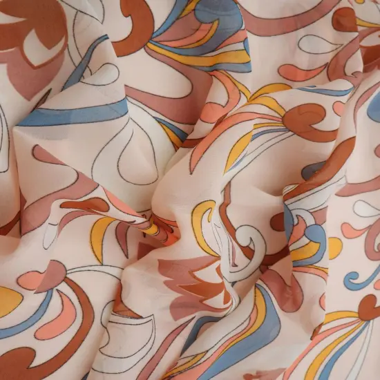 1 Yard Blush Aqua Polyester Chiffon 57/58&Prime; Wide Lightweight Semi Sheer Fabric {1}