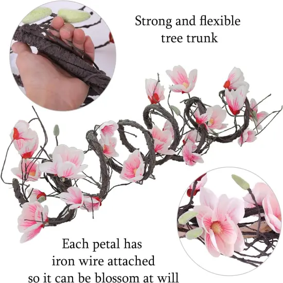 Artificial Magnolia Orchid Flowers for Wall Hanging {3}