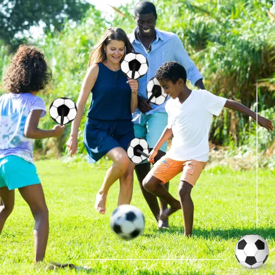 24 Pack Bulk Soccer Themed Paper Hand Fans Soccer Party Favors Decorations Decorative Folding Handheld Fans for Sport Team Gift Ball Birthday Party {4}