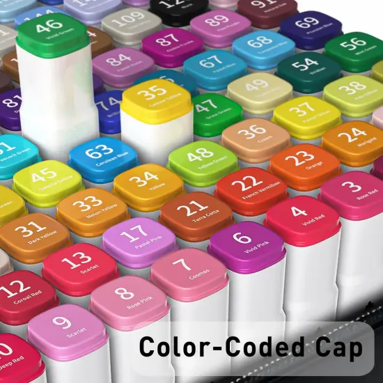 100 Colors Dual Tip Art Markers {2}