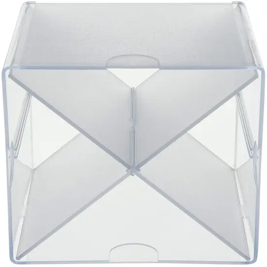 Deflecto Stackable X-Divided Storage Organizer-6"X6"X6" Clear {3}