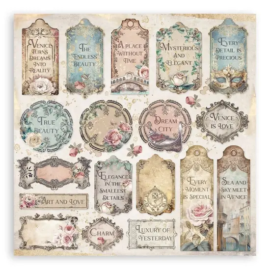 Stamperia Scrapbooking Pad 8"X8" 10/Pkg-Venice City of Art {4}