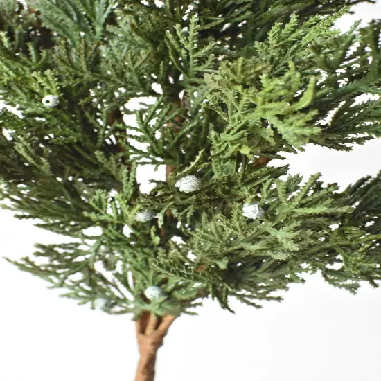 28" Faux Juniper Spray w/ Berry {2}