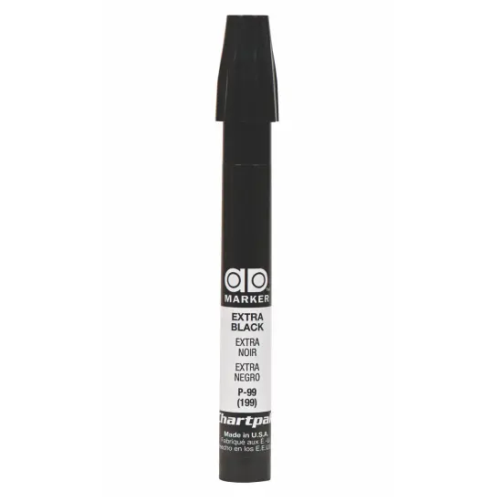 Chartpak AD&reg; Marker Black Color Family, Tri-Nib Extra Black {1}