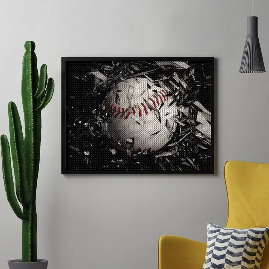Baseball Breaking Glass Diamond Painting Kits - 12 X 16 Inch {3}
