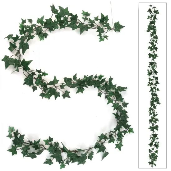 6-Pack Elegant 6' English Ivy Garland with 185 Lush Leaves - Vibrant Green, Perfect for Home D&eacute;cor and Celebrations, Floral Home by Artificial Flowers {1}
