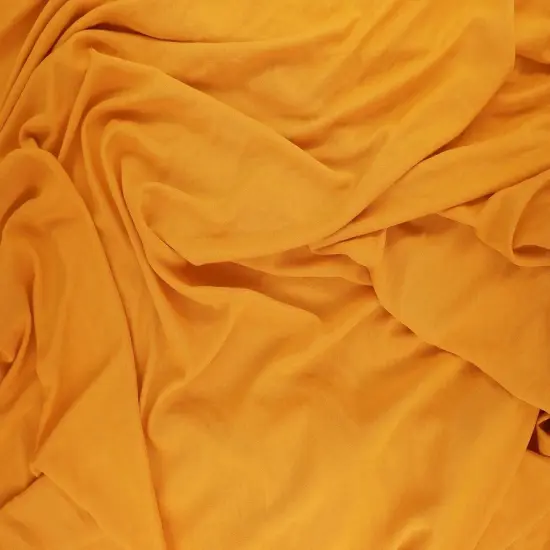 1 Yard Yellow Amber 100% Poly Ice Matte Knit Satin Fabric 62/64 Inches Wide YELLOW AMBER {3}