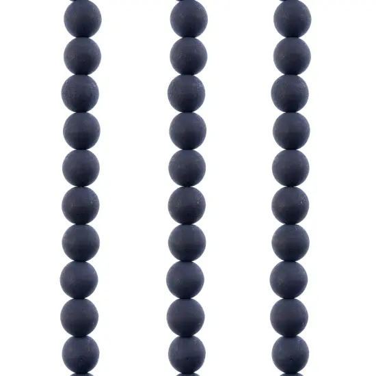 John Bead Czech Glass White Alabaster Velvet Round Bead 3 Strands {2}