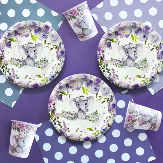 Elephant Girl Baby Shower Decorations {3}