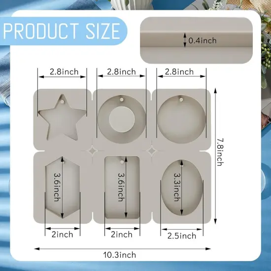 i 2 Pcs Silicone Wax Melt Molds Silicone Resin Keychain(Various Style) {2}