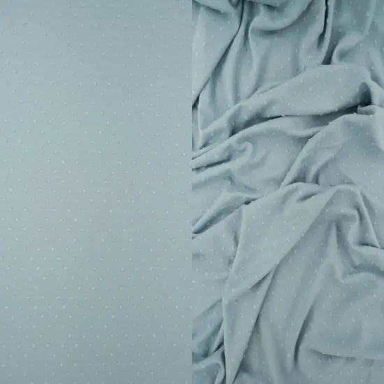 Knit Jacquard Swiss Dot Fabric 1 Yard Stretch Textured Lightweight 58/60" Wide Brown Coco {4}