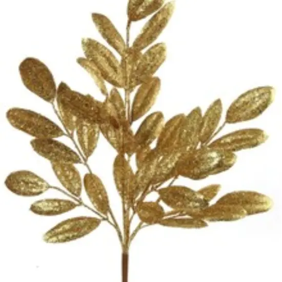 20" Glitter Magnolia Leaf Spray - Set of 4, Elegant Holiday Accents, Ideal for Christmas Decor & Floral Arrangements - Perfect for Home, Office - 2024 Christmas Collection, Floral Home by Artificial Flowers {2}