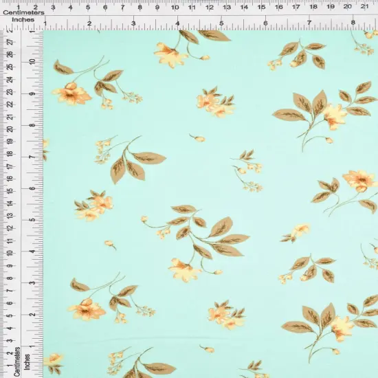 Cey Floral Woven Fabric 100% Polyester, 58/59" Wide SEAFOAM {7}