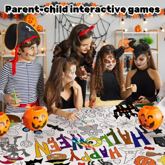 Giant Halloween Coloring Poster with 6 Stacking Crayons {5}