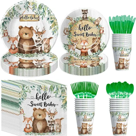 Baby Shower Plates and Napkins Decorations Tableware {1}
