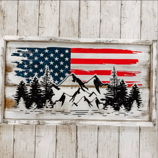 Pine Tree Stencils Animal Stencils Wood Burning Stencils Patterns Forest Mountain Stencil Reusable Tree Deer Bear Drawing Templates for Painting on Wood Wall Fabric Decor {2}