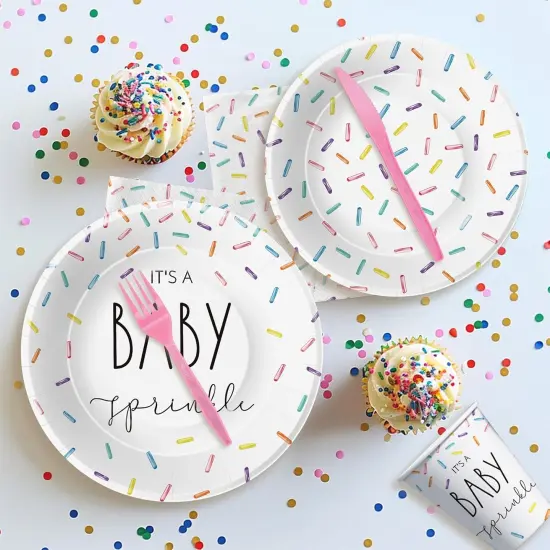 Sprinkle Baby Shower Tableware - Serves 24 {3}