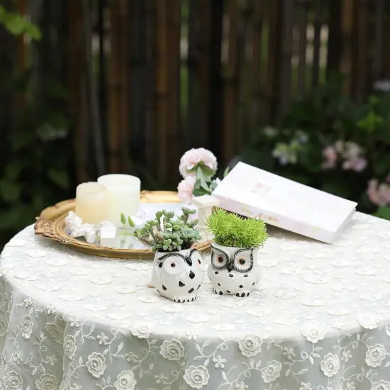 Owl Ceramic Planters With Drainage {5}