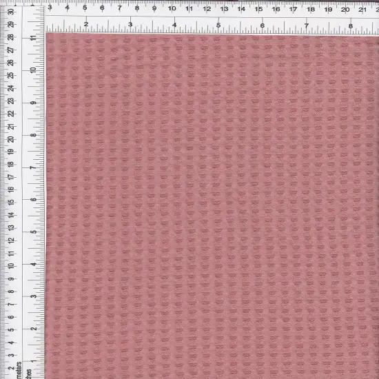 1 Yard Waffle Brushed Solid Fabric, 58/60&Prime; Wide Polyester Rayon Spandex Blend GREY {5}