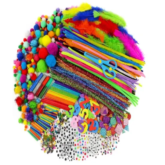 Art and Craft Kits &ndash; Mega Kids Arts & Crafts Supply Set (1750+ Pieces) for Ages 4&ndash;8 &ndash; Pom Poms, Pipe Cleaners, Googly Eyes, Foam, Feathers & More {4}