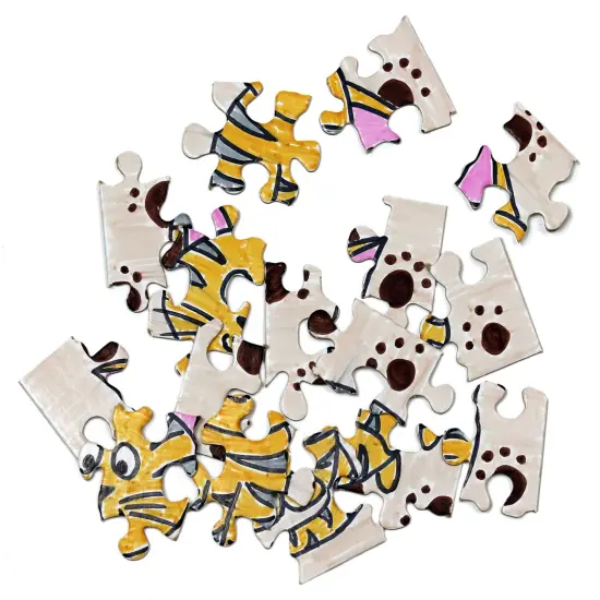 Hygloss Compoz-A-Puzzle Blank Jigsaw Puzzle 4"X5.5" 24/Pkg-16 Pieces {3}