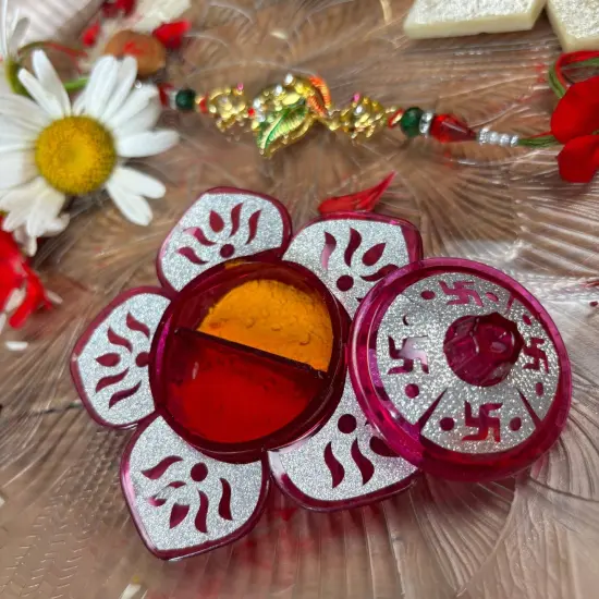 Lotus Haldi Kumkum Holder, Thamboolam, Pooja Favor, Diwali Gift, Diwali Favor, Deewali Decor, Haldikumkum Plate, Pooja Return Gift {2}