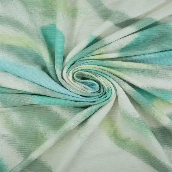 4x2 Yummy Rib Abstract Marble Fabric Stretch Knit Watercolor Print, 58/60" Wide WHITE/BLUSH {2}