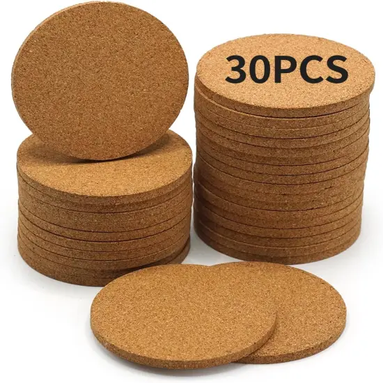30 pcs Cork Coasters for Drink {1}